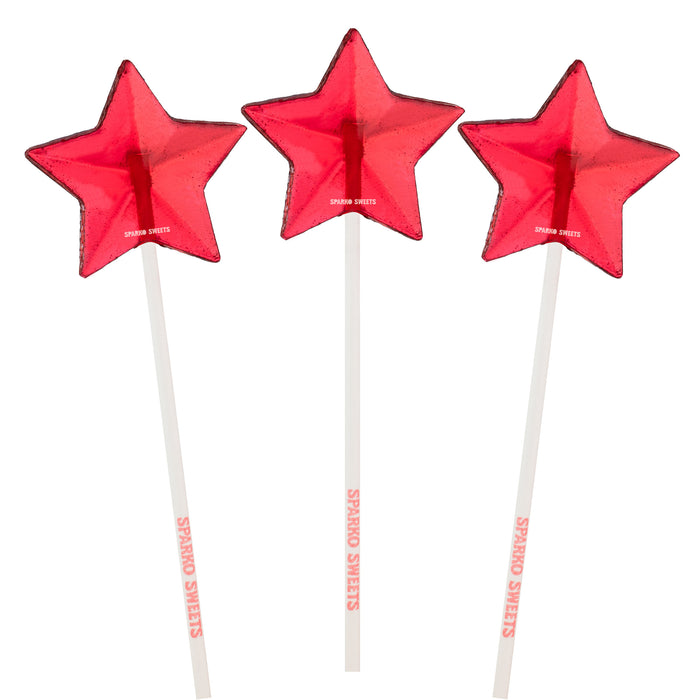 Sugar Free Red Star Lollipops - Cherry (24 Pieces)