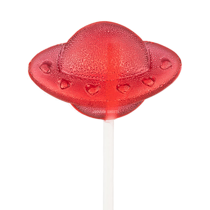 Red UFO Lollipops Watermelon Flavor (24 Pops)