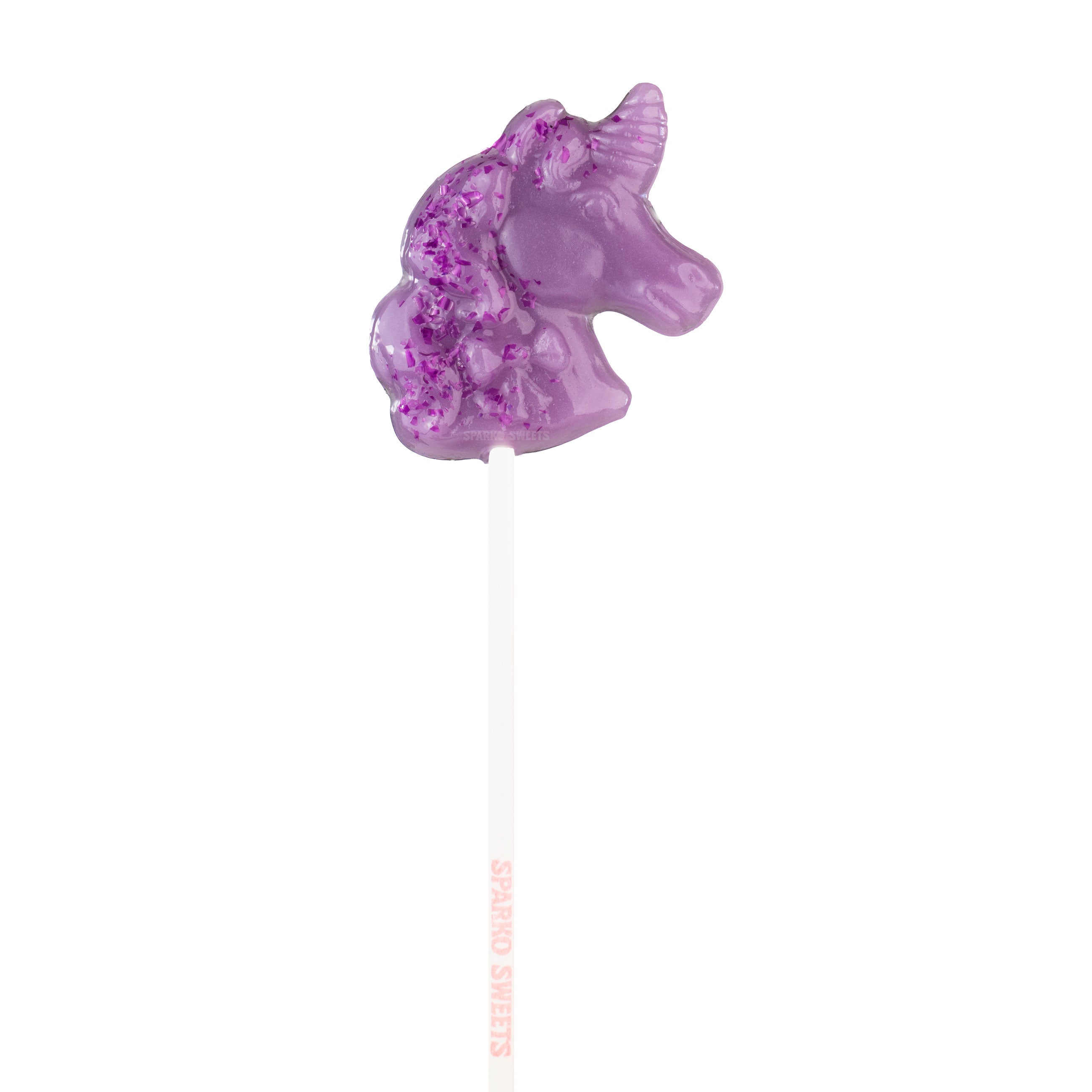 Sparko Sweets Sparkly Purple Unicorn Lollipops, Blue Raspberry Flavor, Made in Los Angeles, Perfect for Princess Birthday Parties, Tea Gatherings, Corporate Events, Promotional Giveaways