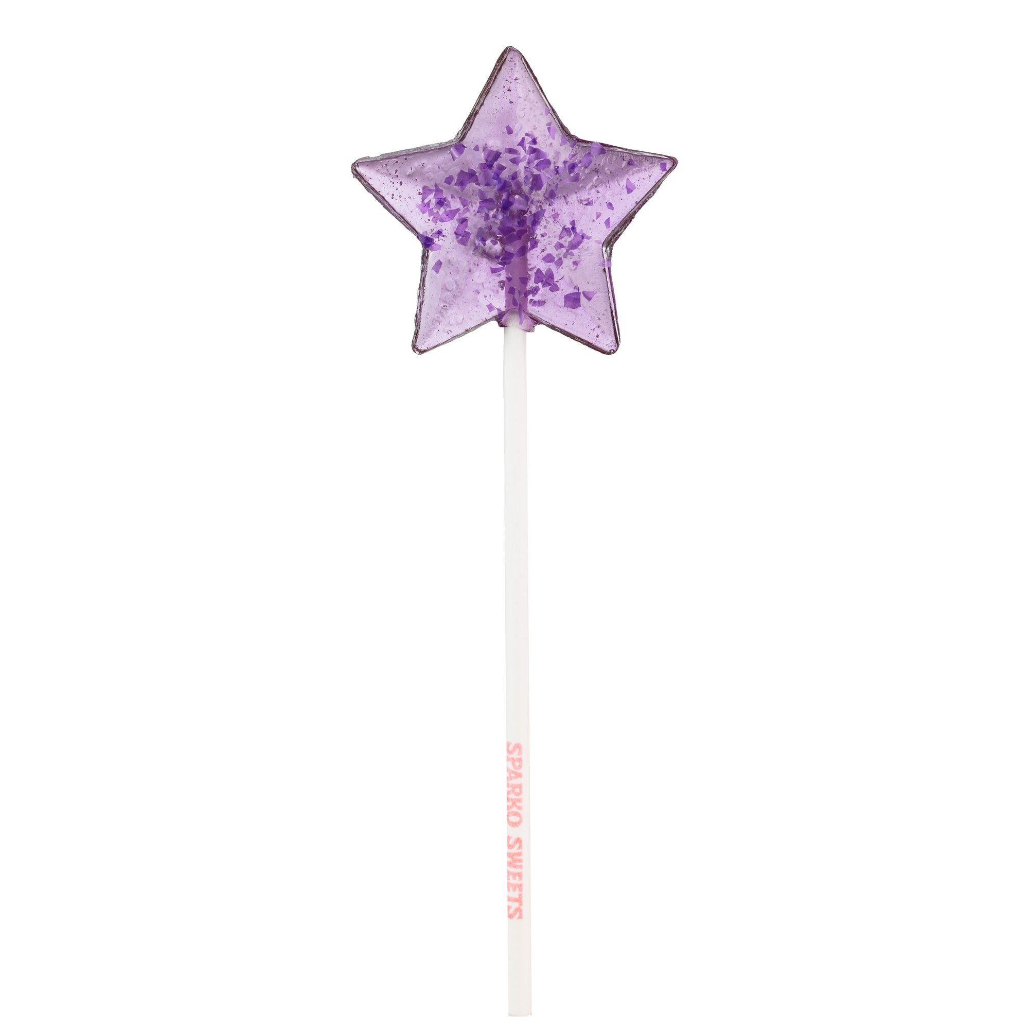 Sparko Sweets Sparkly Purple Star Lollipops - Ideal for Birthday Party, Made in Los Angeles