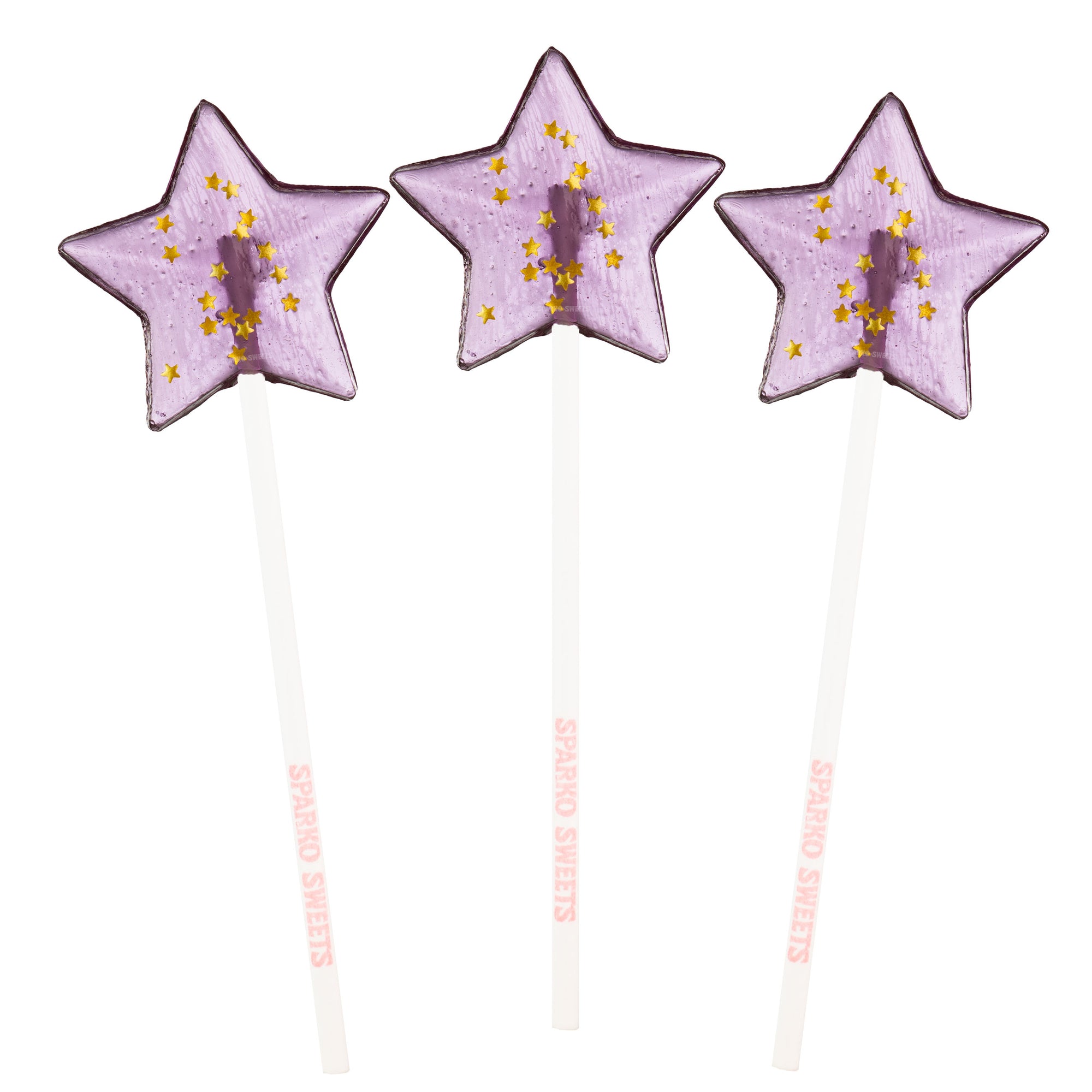Sparko Sweets Sparkly Purple Lollipops, Made in Los Angeles, Grape Flavor, Perfect for Birthday Parties, Corporate Events, Promotional Giveaways