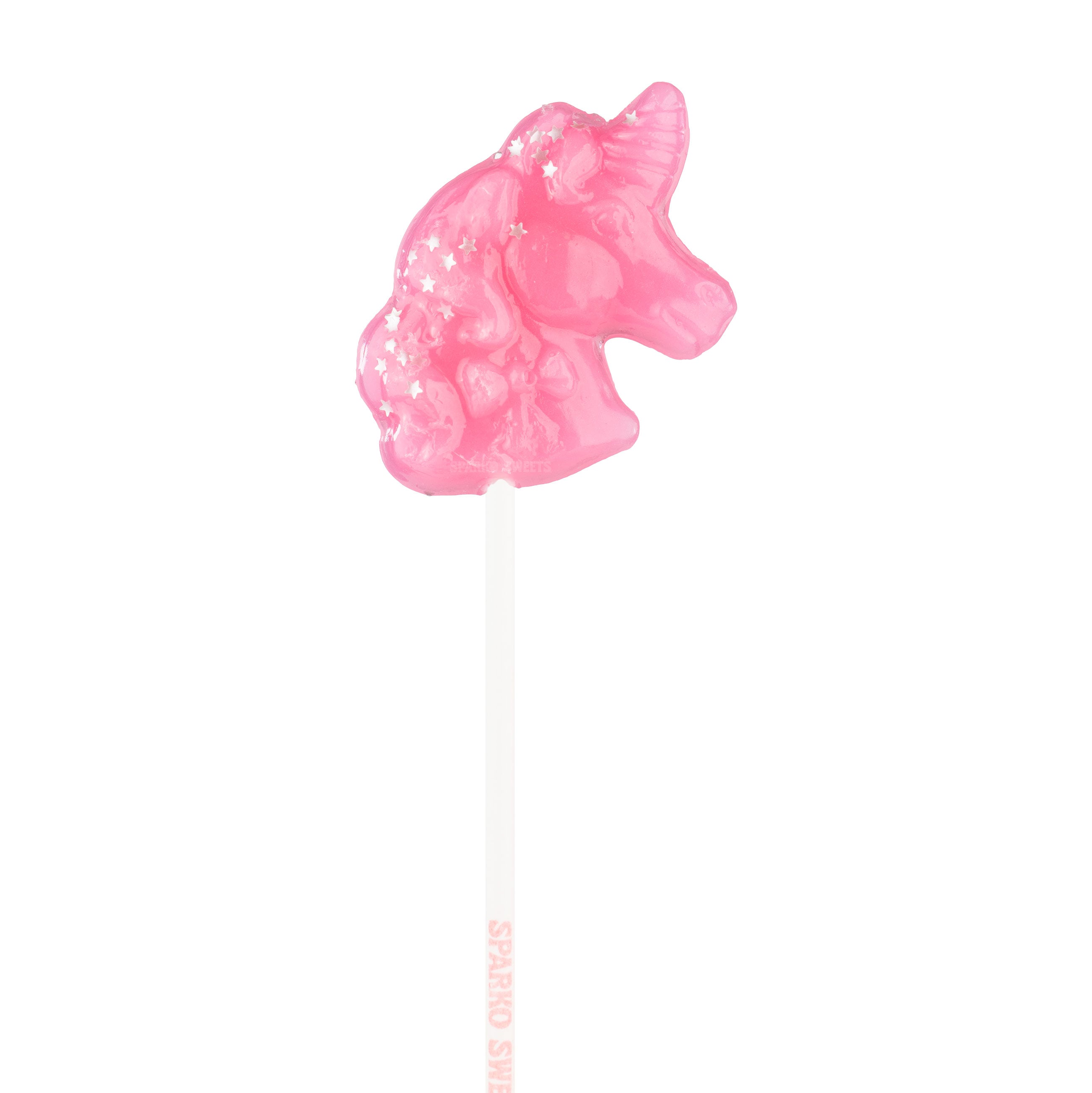 Sparko Sweets Silver Star Pink Unicorn Lollipops, Made in Los Angeles, Perfect for Princess Parties, Birthday Celebrations, Corporate Events, Holiday Giveaways, Promotional Swag, Fun Treat, Valentine's Day