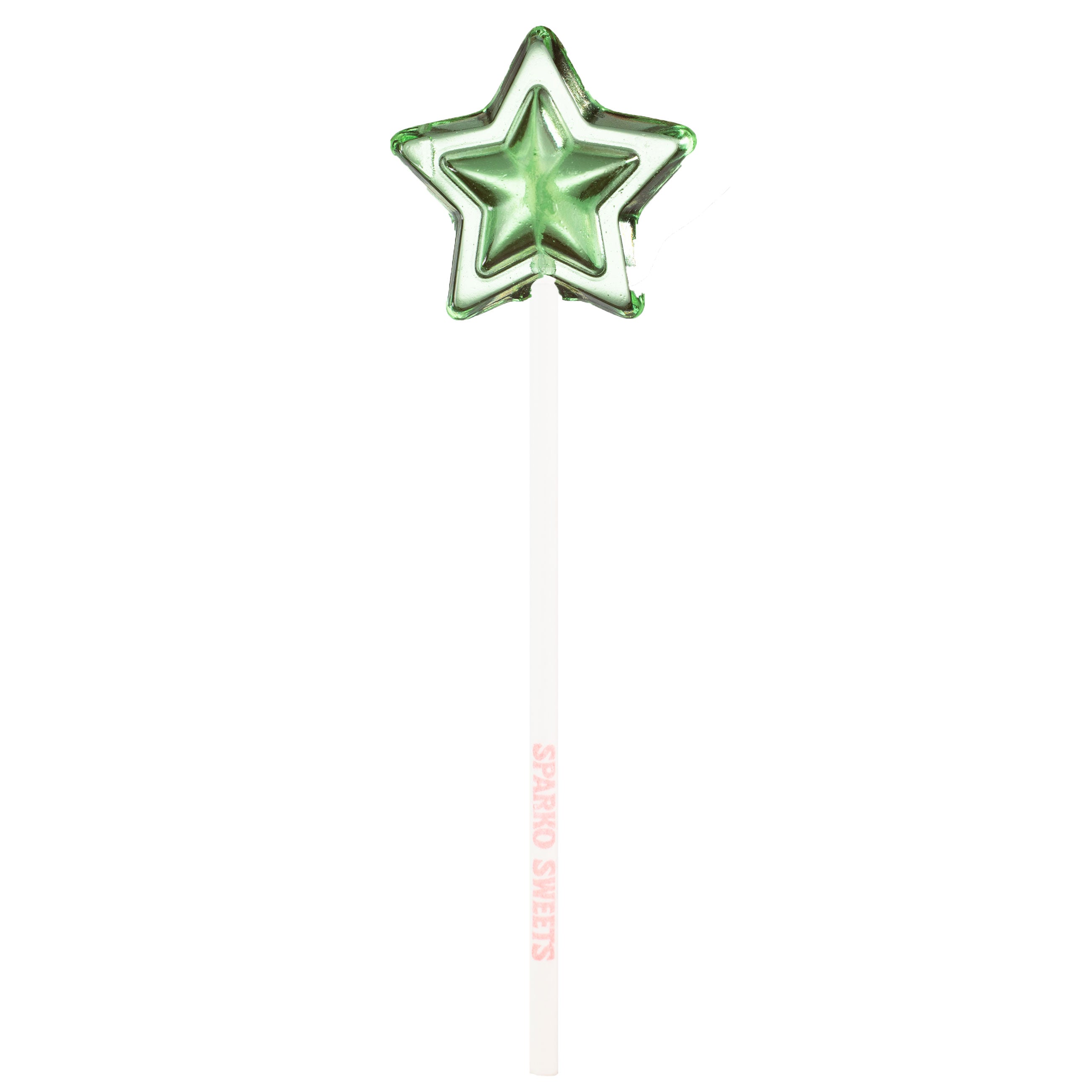 Sparko Sweets Green Mini Star Lollipops, Made in Los Angeles, Perfect for Christmas, New Years, Corporate Events, Promotional Giveaways