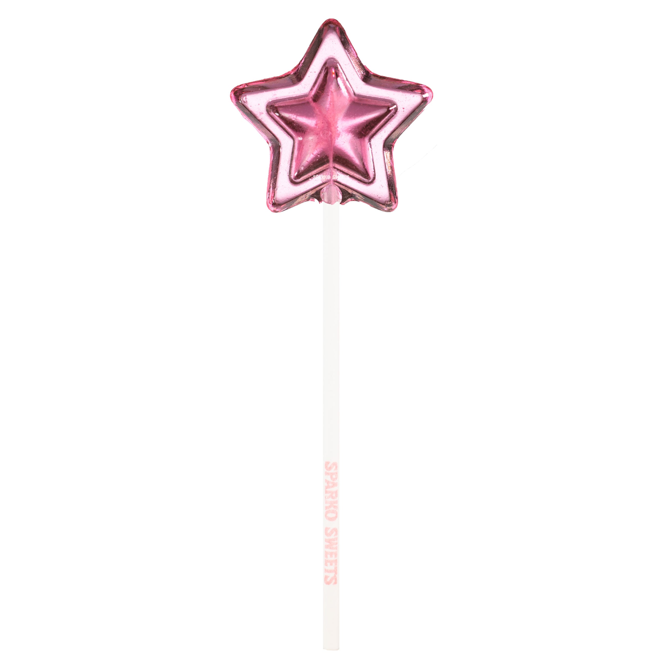 Sparko Sweets Pink Mini Star Lollipops, Made in Los Angeles, Perfect for Christmas, New Years, Corporate Events, Promotional Giveaways