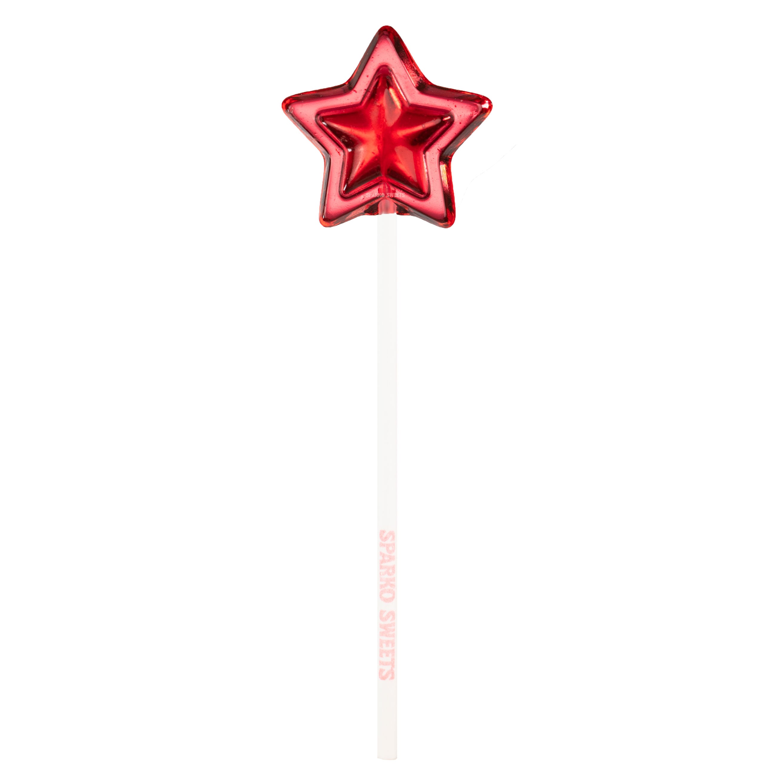 Sparko Sweets Red Mini Star Lollipops, Made in Los Angeles, Perfect for Christmas, New Years, Corporate Events, Promotional Giveaways