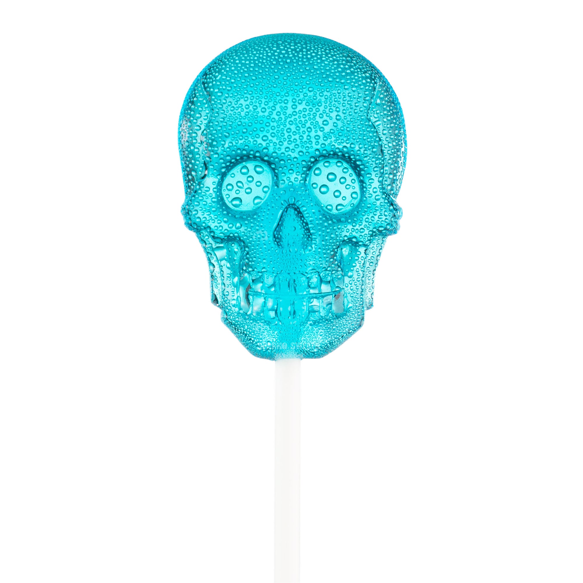 Sparko Sweets Blue Sugar Skull Lollipops, Made in Los Angeles, Perfect for Halloween, Winter, Holiday Party Favors, Birthday Celebrations, Gag Gifts, Corporate Events, and Promotional Giveaways
