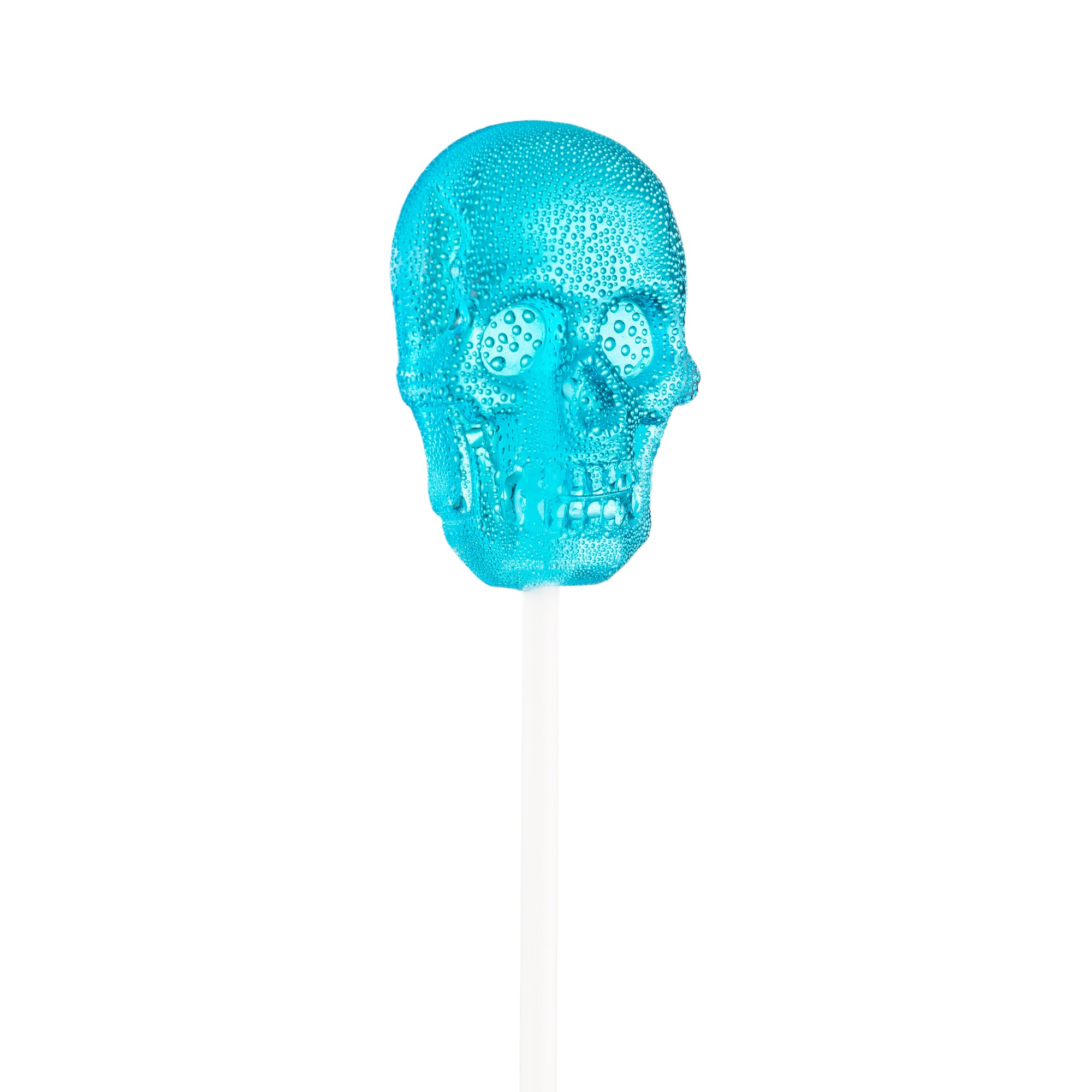 Sparko Sweets Blue Sugar Skull Lollipops, Right Angle, Made in Los Angeles, Perfect for Halloween, Winter, Holiday Party Favors, Birthday Celebrations, Gag Gifts, Corporate Events, and Promotional Giveaways