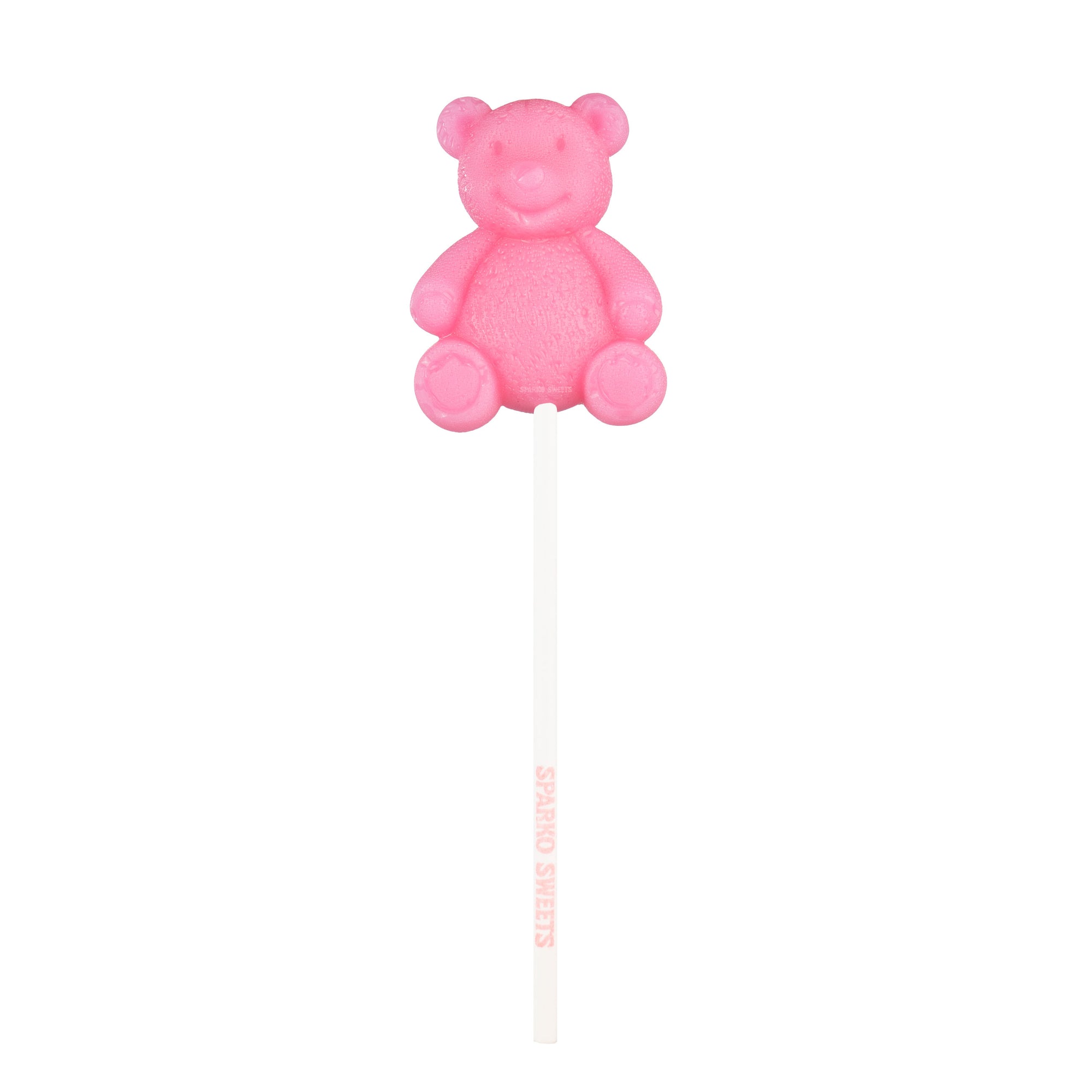 Sparko Sweets Pink Teddy Bear Lollipops, Made in Los Angeles, Perfect for brand and influencer gifting, event party favors, self-gifting and desk decor, care packages and get-well gifts, spring and pastel-themed celebrations