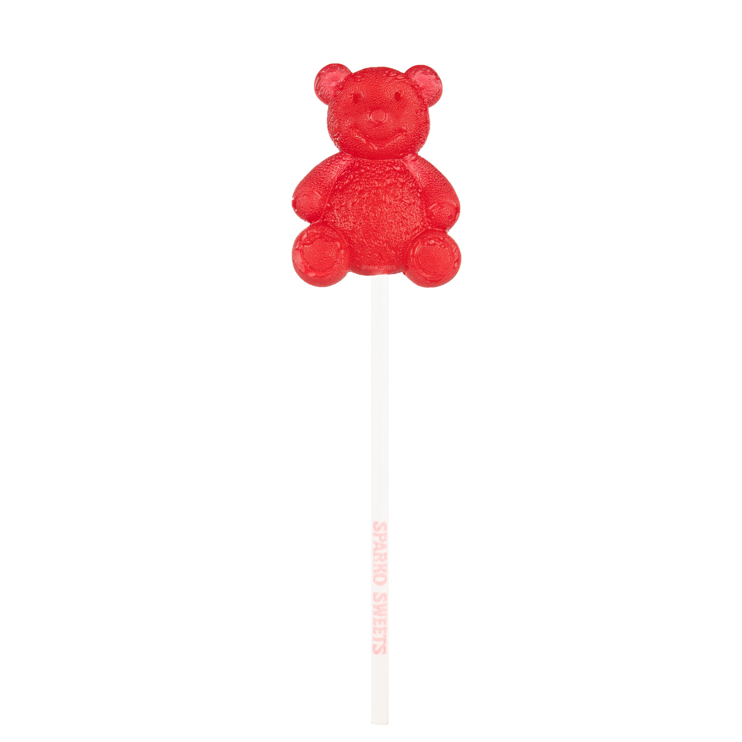 Sparko Sweets Big Red Bear Lollipops, Made in Los Angeles, Perfect for Birthday Party, Corporate Event, Promotional Giveaway, Brand Activation, Holiday Celebrations, Lunar New Years
