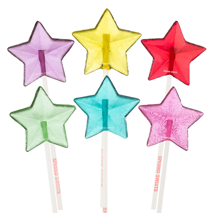 Rainbow Star Lollipops - Mix Colors (24 Pops)