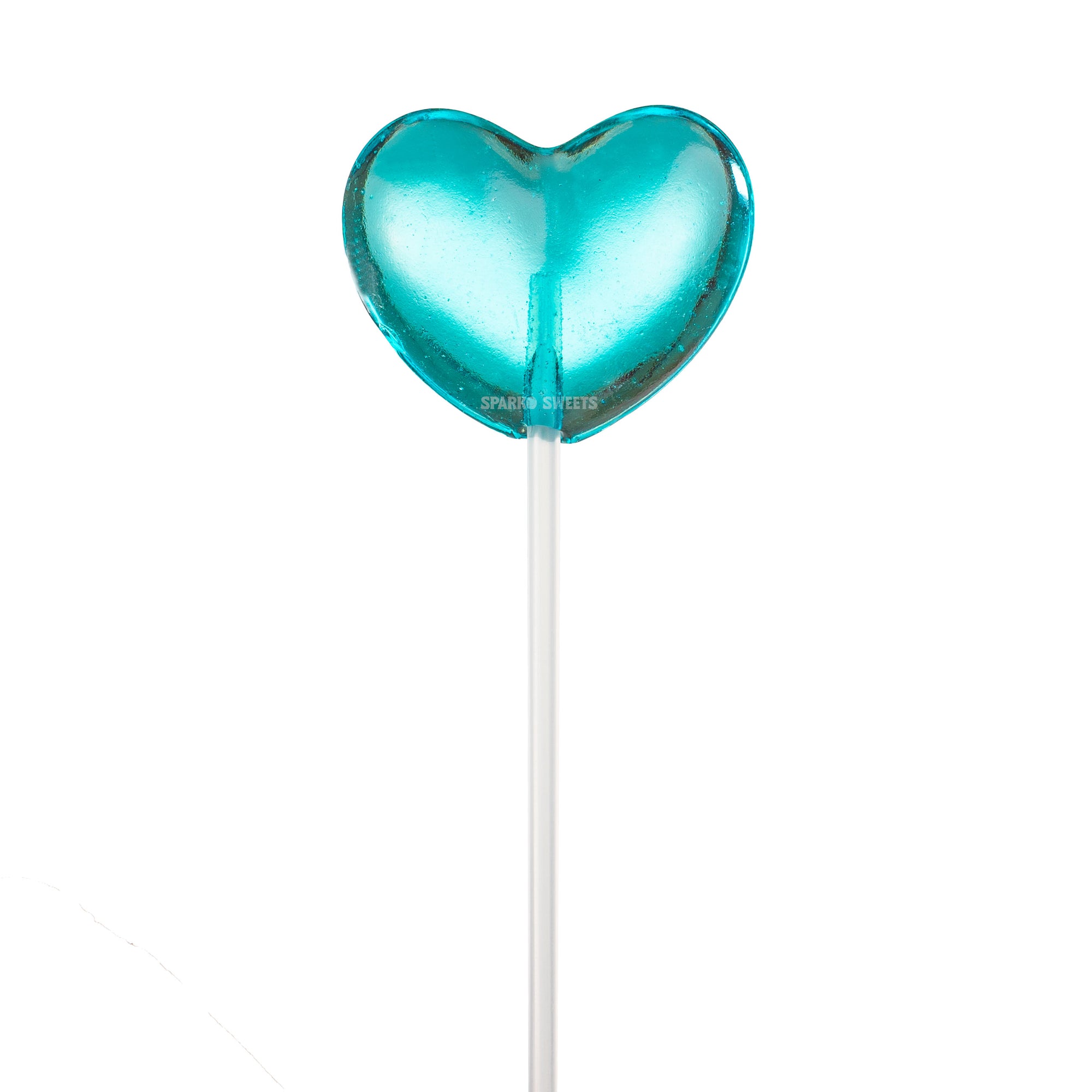 Sparko Sweets Sugar-Free Twinkle Blue Heart Lollipops, 100 Pops, Made in Los Angeles - Ideal for Valentine's Day, Birthdays, and Party Favors