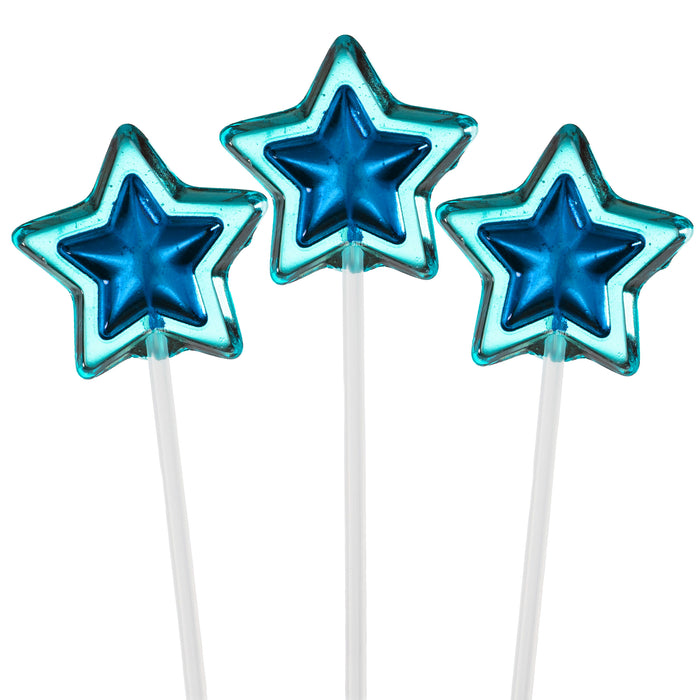 Sugar-Free Baby & Navy Blue Star Twinkle Lollipops