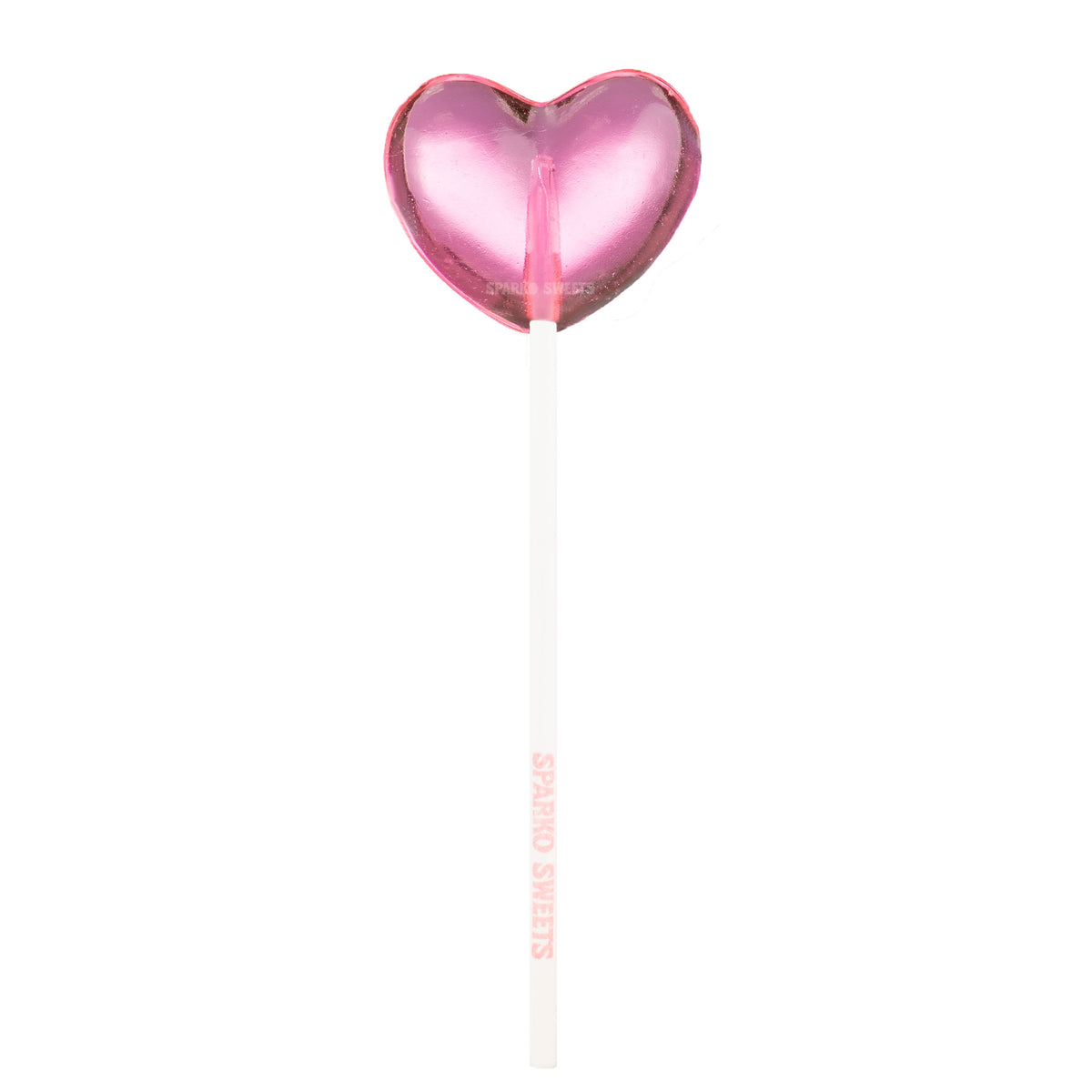 Sparko Sweets Sugar-Free Twinkle Pops, Pink Hearts, 4.5-inch Sticks, Made in Los Angeles - Ideal for Valentine's Day and Wedding Celebrations