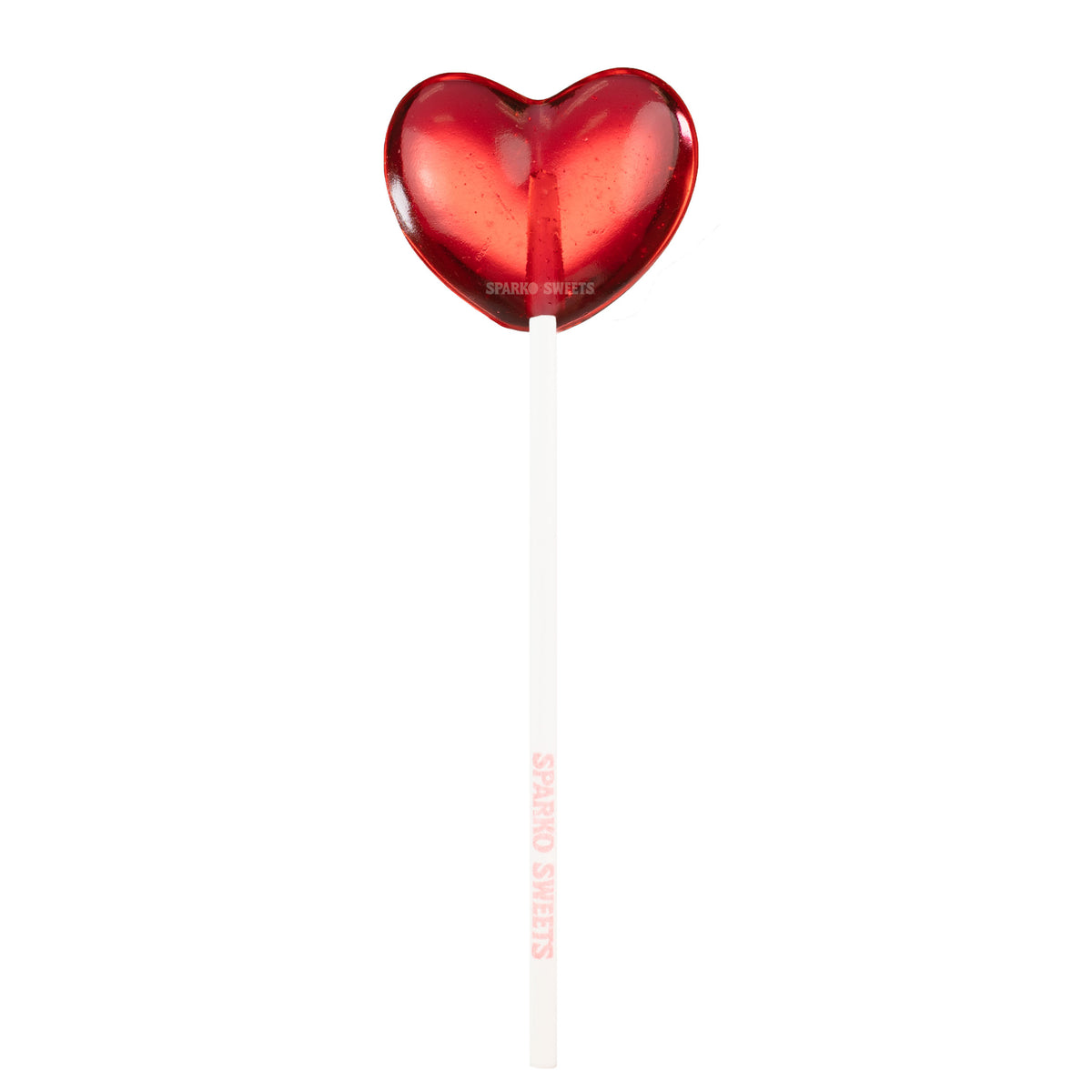Sparko Sweets Sugar-Free Twinkle Pops, Red Hearts, 4.5-inch Sticks, Made in Los Angeles - Ideal for Valentine's Day and Wedding Celebrations