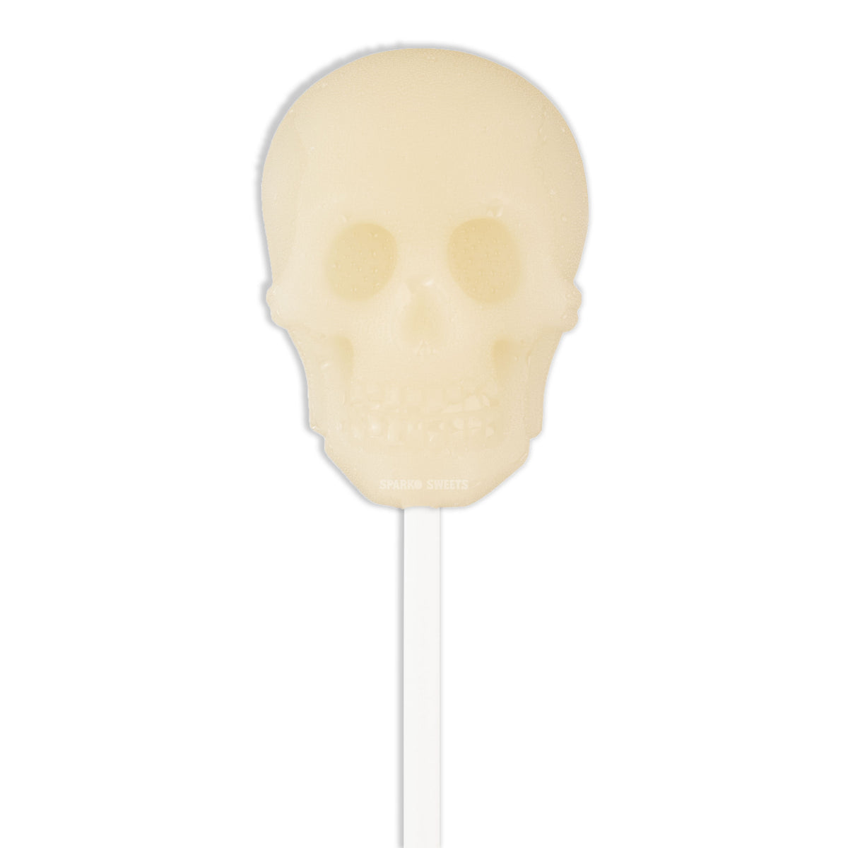 Ghostly White Sugar Skull Lollipops - Peach (24 Pops)