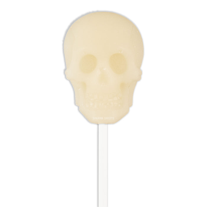 Ghostly White Sugar Skull Lollipops - Peach (24 Pops)