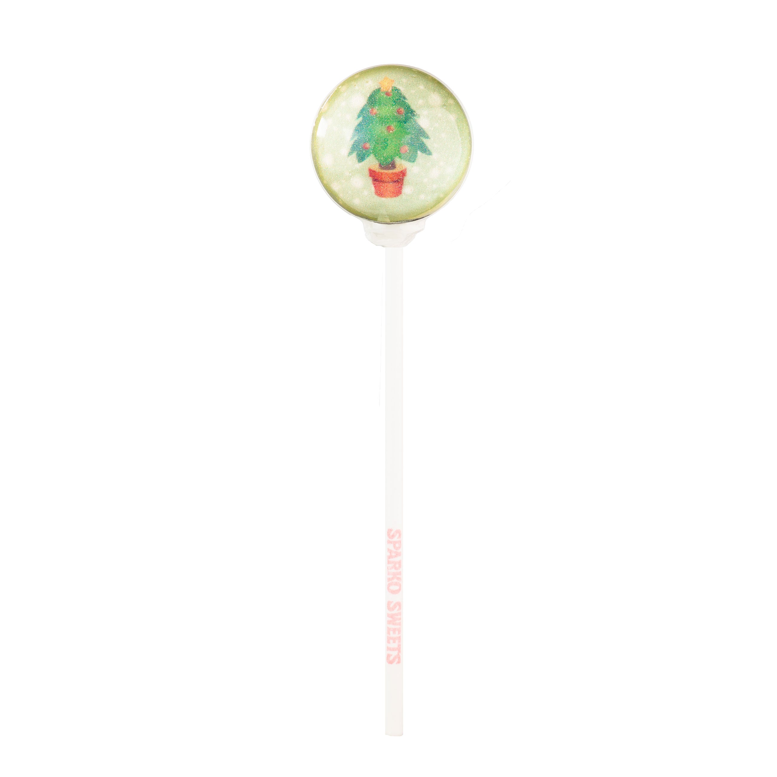 Sparko Sweets Christmas Tree Character Lollipops, Made in Los Angeles, Perfect for Holiday Party Favors, Christmas Gifts, Corporate Events, Promotional Giveaways