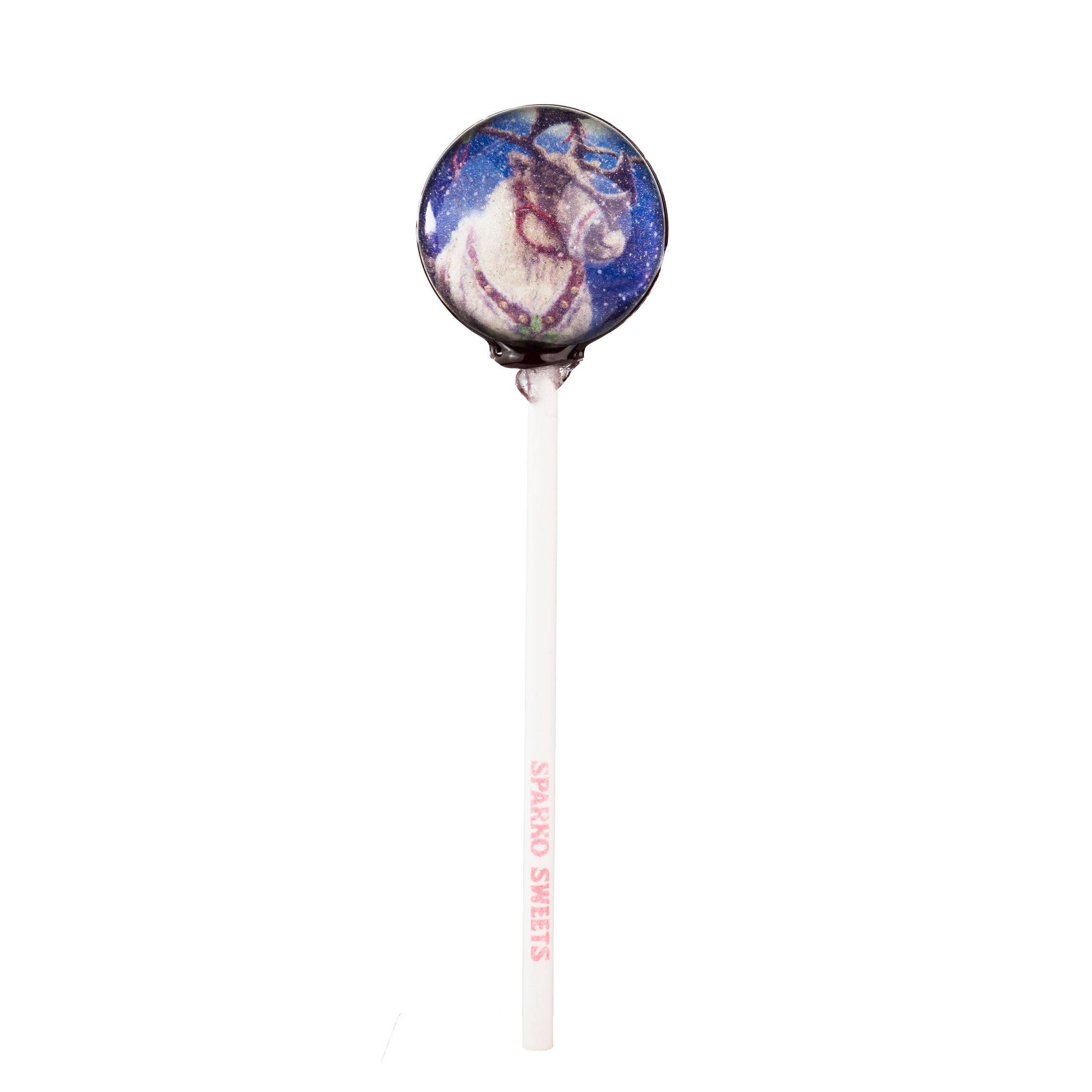 Sparko Sweets Vintage Christmas Reindeer Lollipops, Handcrafted in Los Angeles, Perfect for Christmas Party Favors, Stocking Stuffers, Corporate Events, Promotional Items