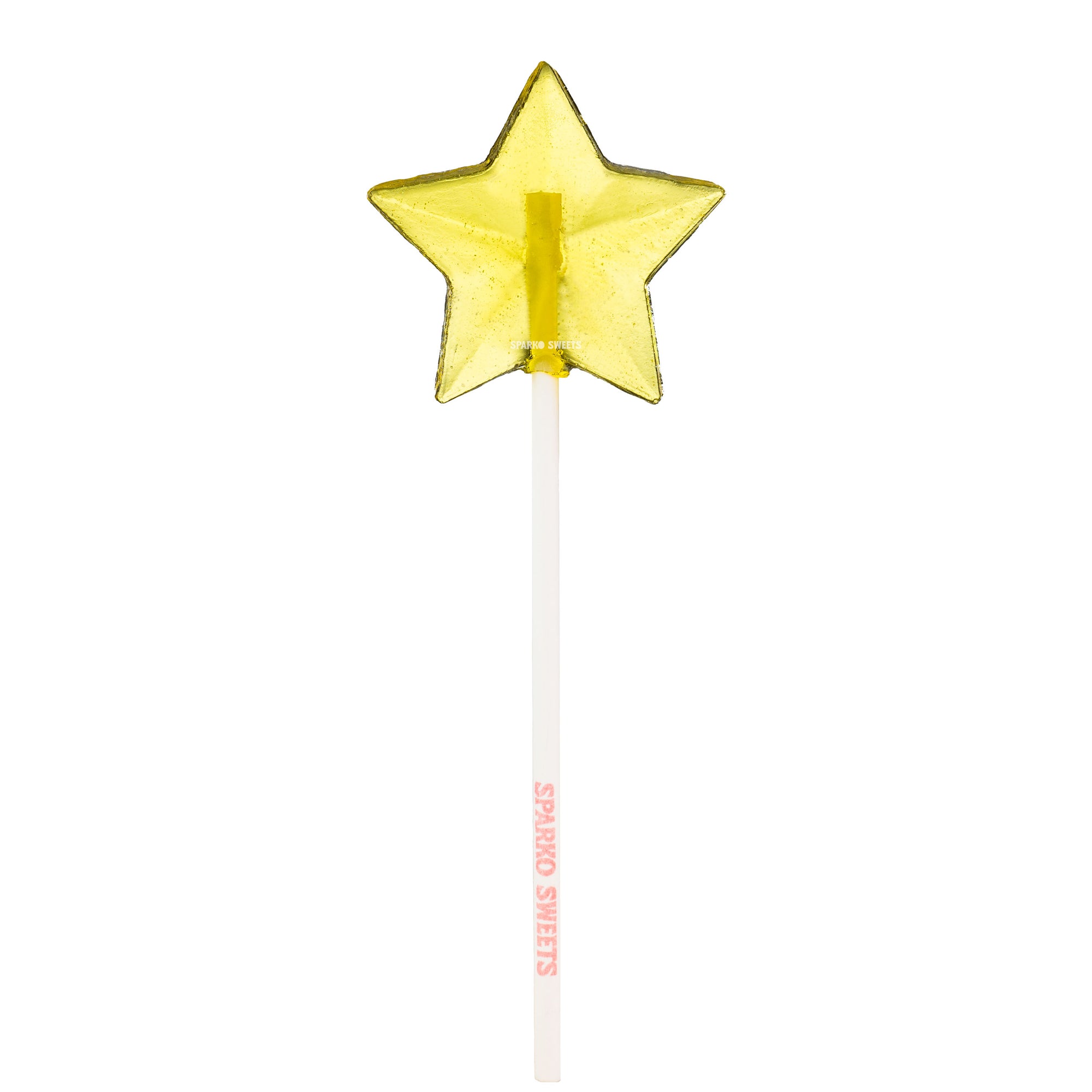 Sparko Sweets Yellow Star Lollipops, Made in Los Angeles - Ideal for Birthday Parties and Celebrations