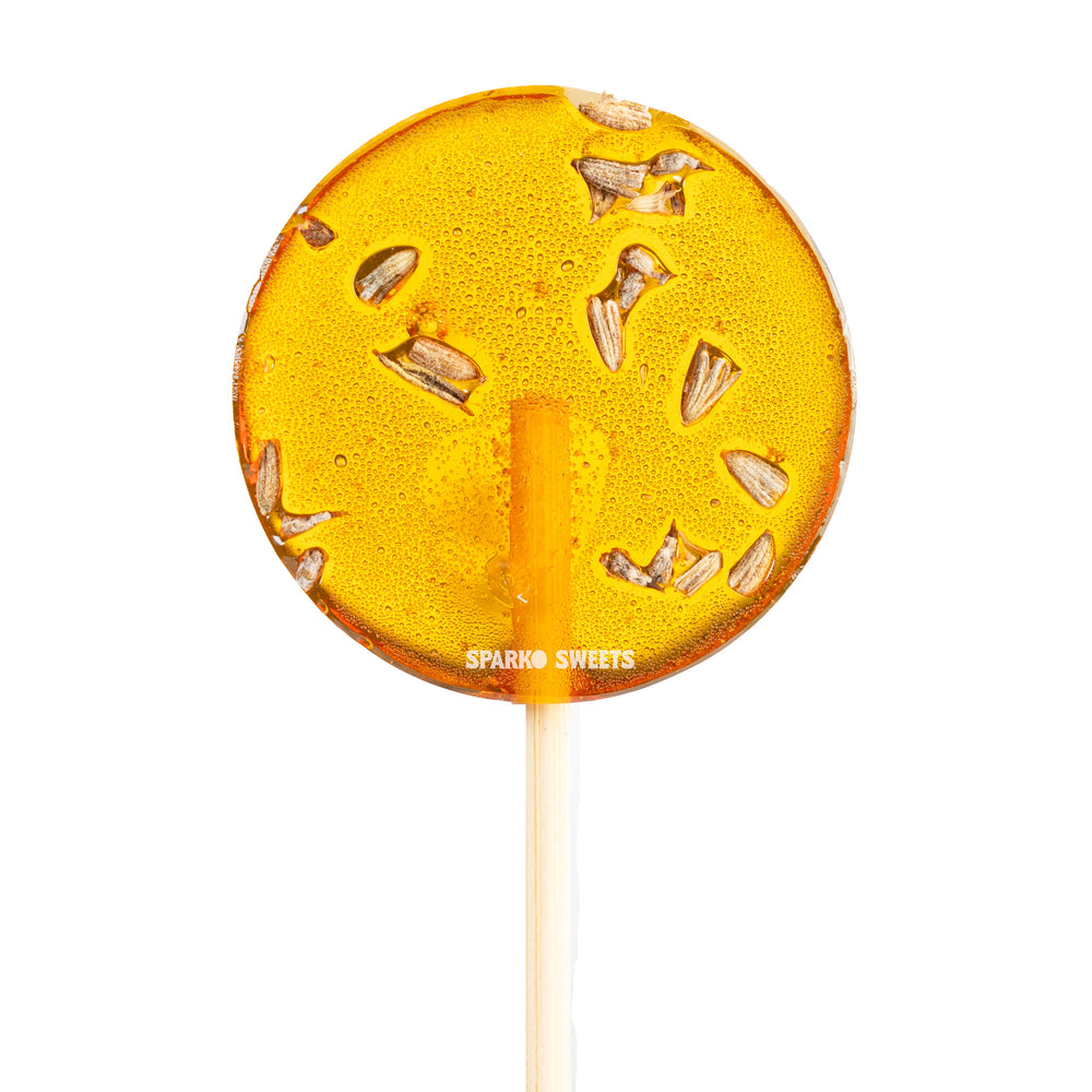 Honey Lavender Tea Lollipops with Bamboo Sticks by Sparko Sweets
