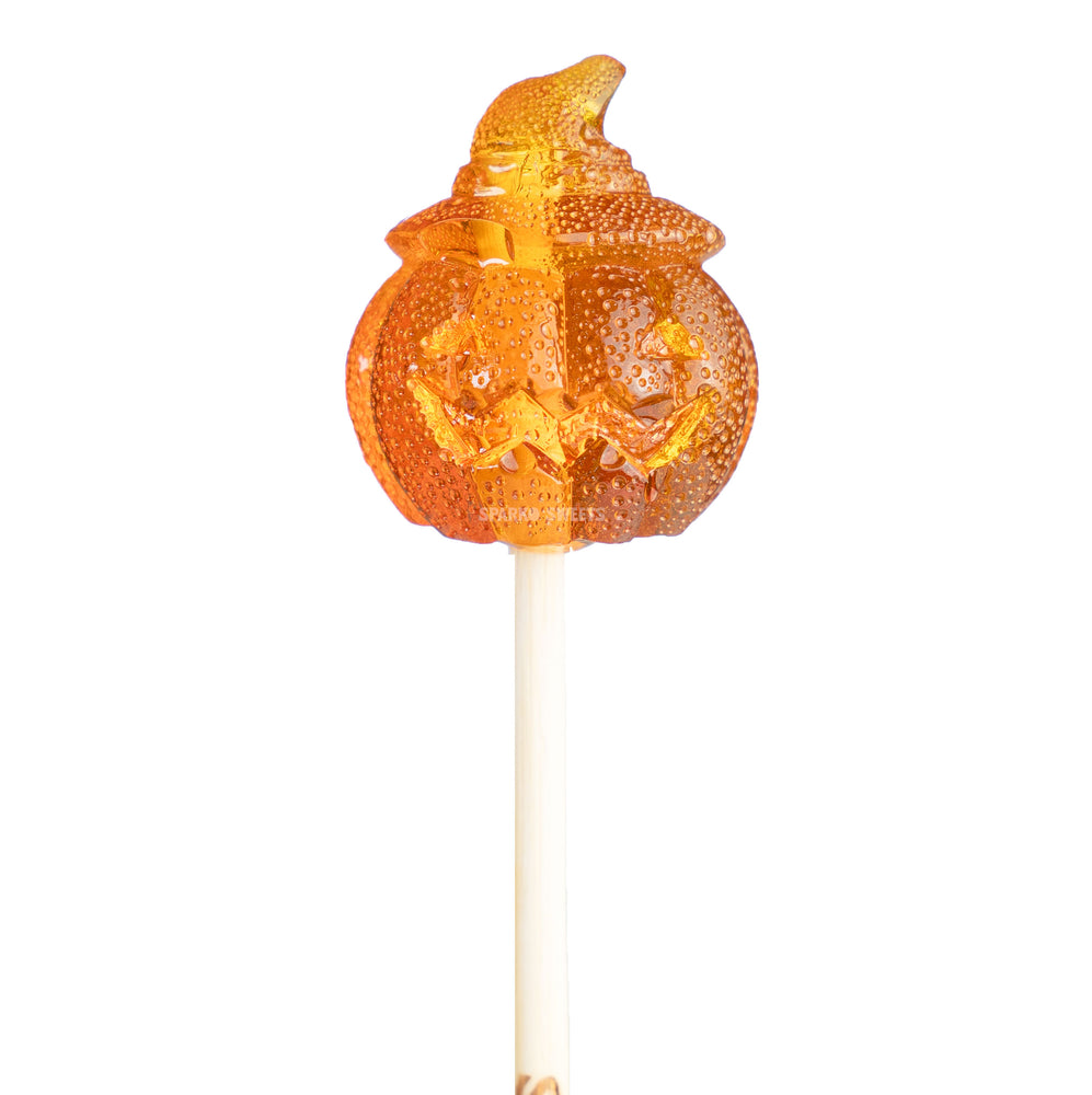 Honey Jack-o-Lantern Lollipops by Sparko Sweets