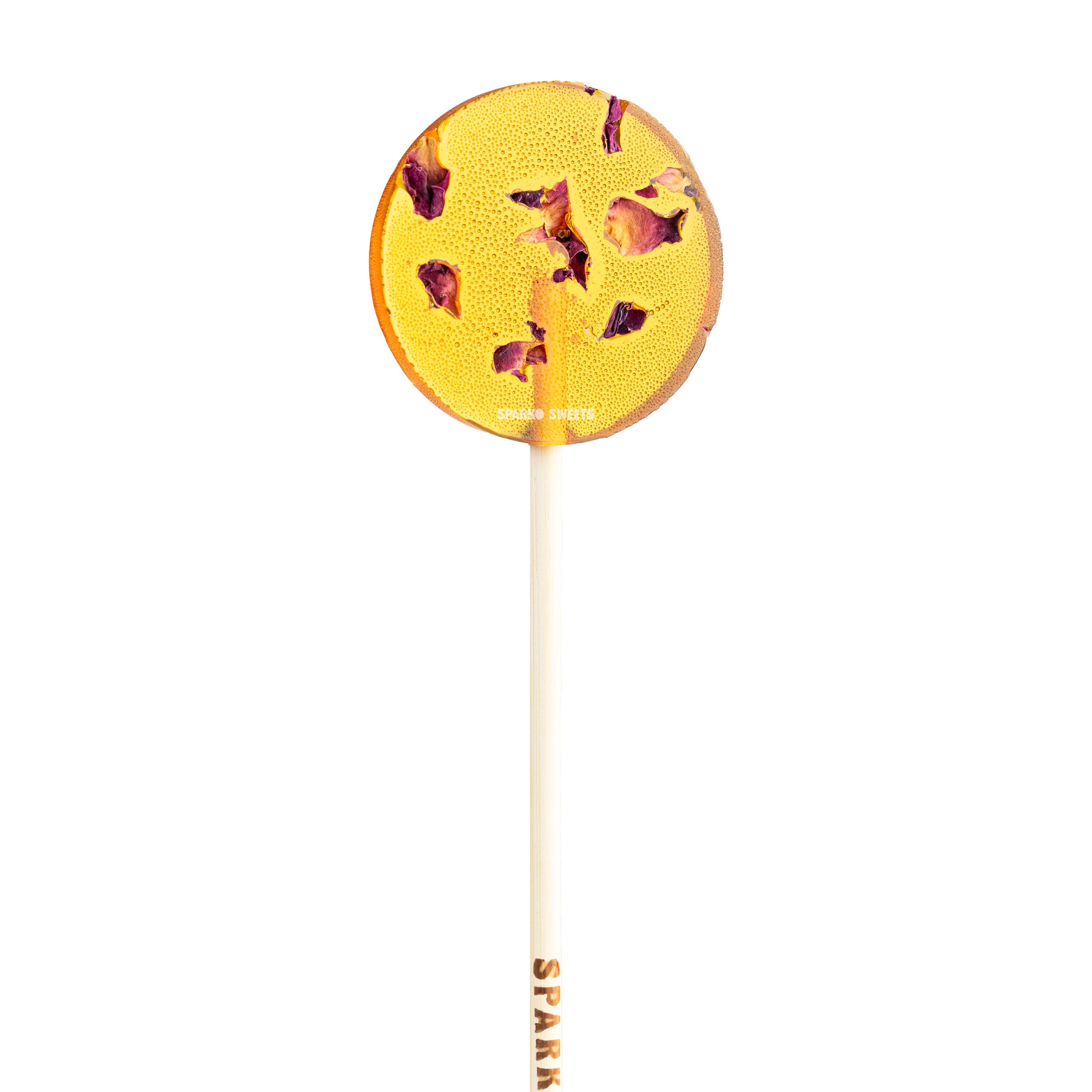 Honey Rose Tea Lollipops with Sustainable Bamboo Sticks by Sparko Sweets