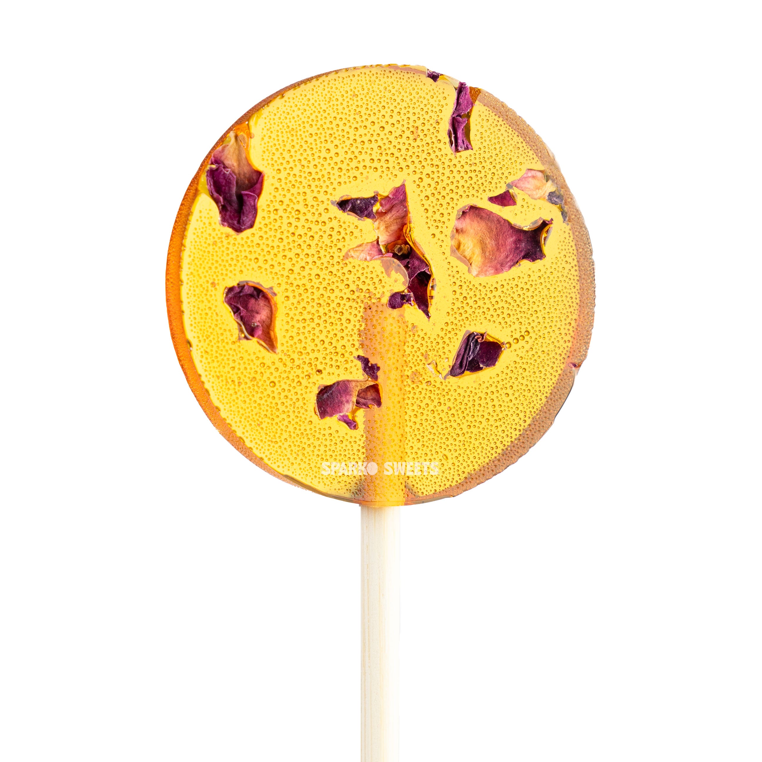 Honey Rose Tea Lollipops with Sustainable Bamboo Sticks by Sparko Sweets