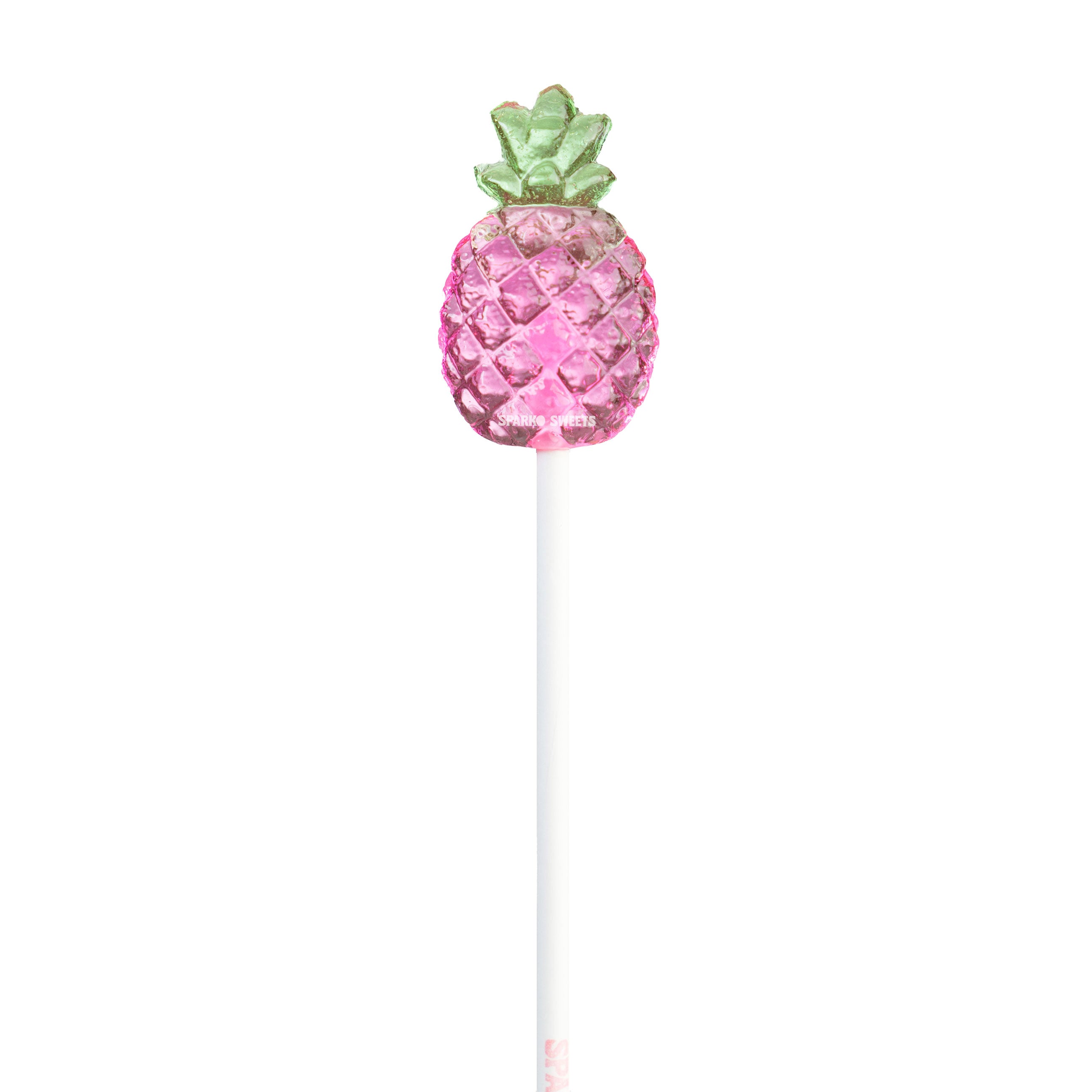 Sparko Sweets Pink Pineapple Lollipops, Made in Los Angeles, Perfect for Birthday Parties, Tropical Luau Celebrations, Beach Events, Reception Giveaways