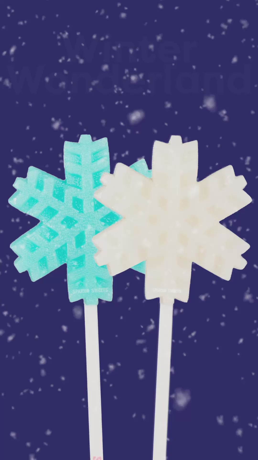 Sparko Sweets Snowflake Lollipops, Made in Los Angeles, Perfect for Christmas Parties, New Year's Eve Celebrations, Stocking Stuffers, Winter Gatherings, Family Hangouts, Corporate Events, and Promotional Giveaways
