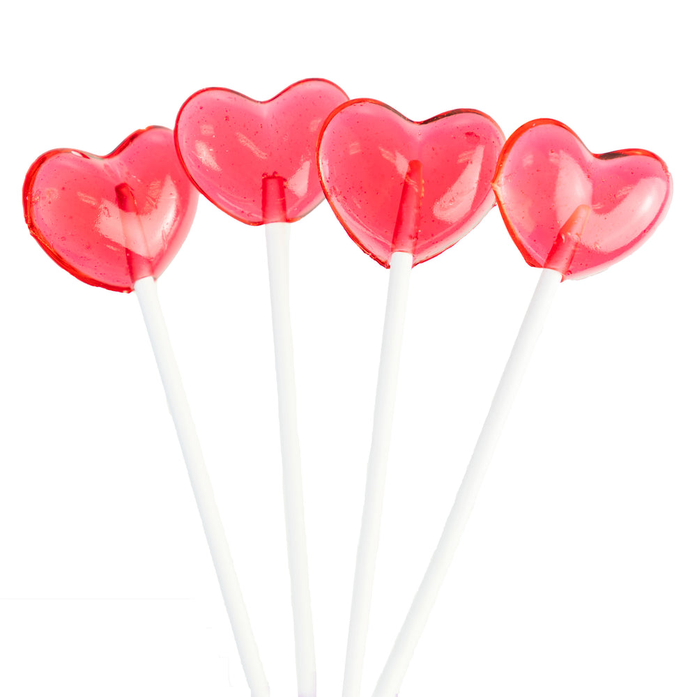 Sugar Free Twinkle Mini Red Heart Lollipops