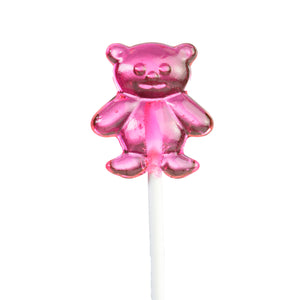 Pink Bear Twinkle Pops Lollipops by Sparko Sweets