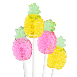 Pink and Yellow Pineapple Lollipops by Sparko Sweets