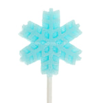Frosty Blue Snowflakes Lollipops - Blue Raspberry Flavor (24 Pieces) - Sparko Sweets