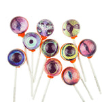 Scary Eyes Picture Lollipops (10 Pieces) - Peach - Sparko Sweets