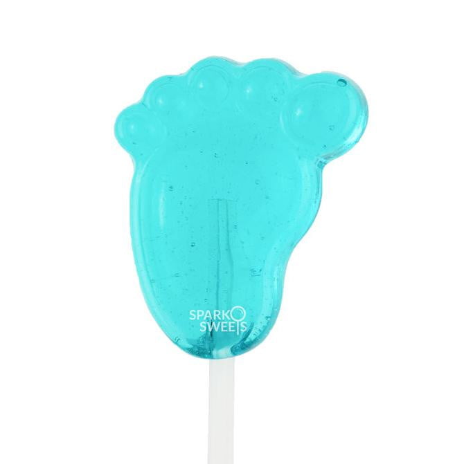 
            
                Load image into Gallery viewer, Blue Baby Feet Twinkle Pops Lollipops (120 Pieces) - Boy Baby Shower - Sparko Sweets
            
        