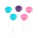Clam Shell Lollipops - Baby Blue, Pink, Purple (24 Pieces) - Sparko Sweets