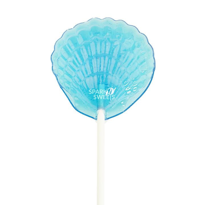 Clam Shell Lollipops - Baby Blue, Pink, Purple (24 Pieces) - Sparko Sweets