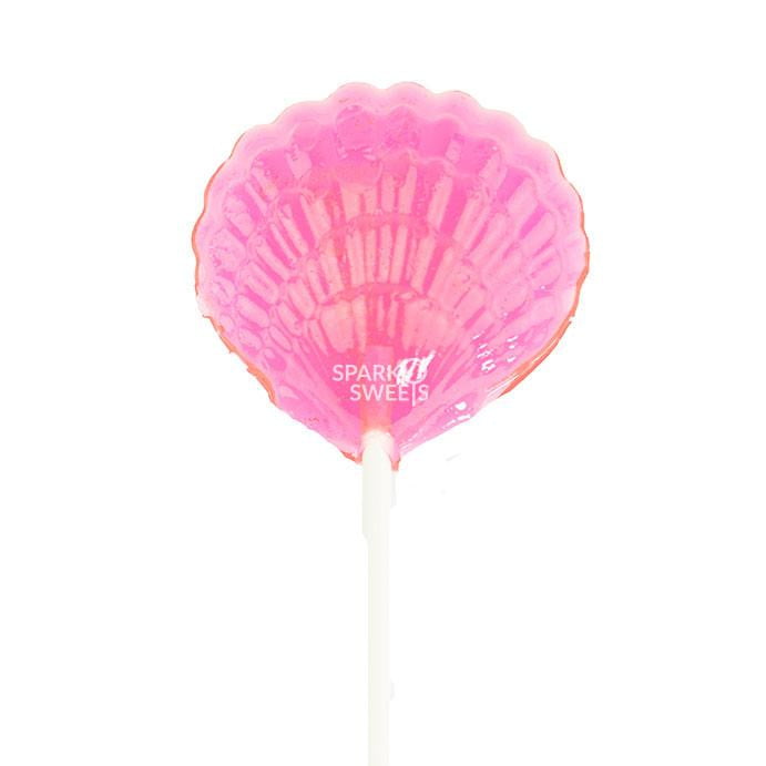 Clam Shell Lollipops - Baby Blue, Pink, Purple (24 Pieces) - Sparko Sweets