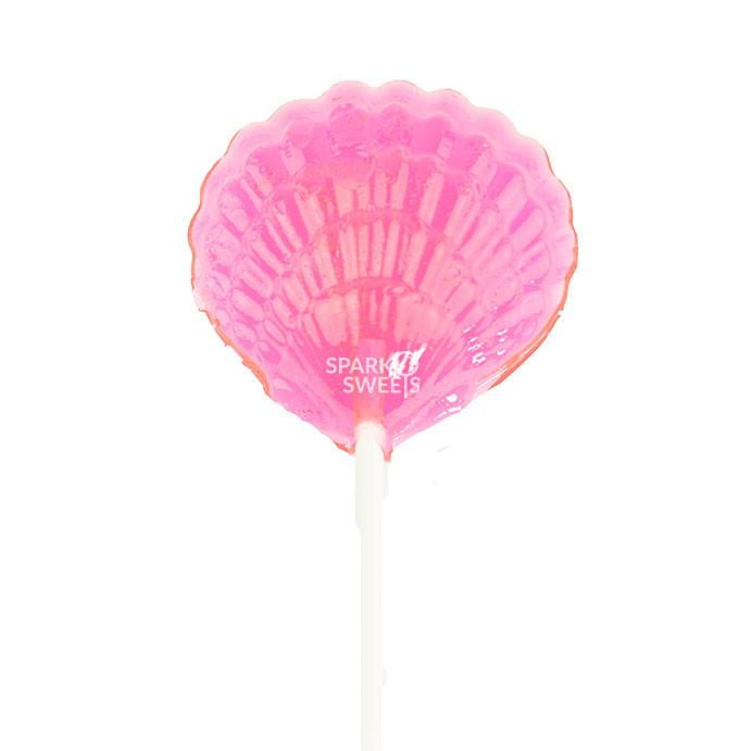 Pink Clam Shell Lollipops - Strawberry Lemonade (24 Pieces) - Sparko Sweets