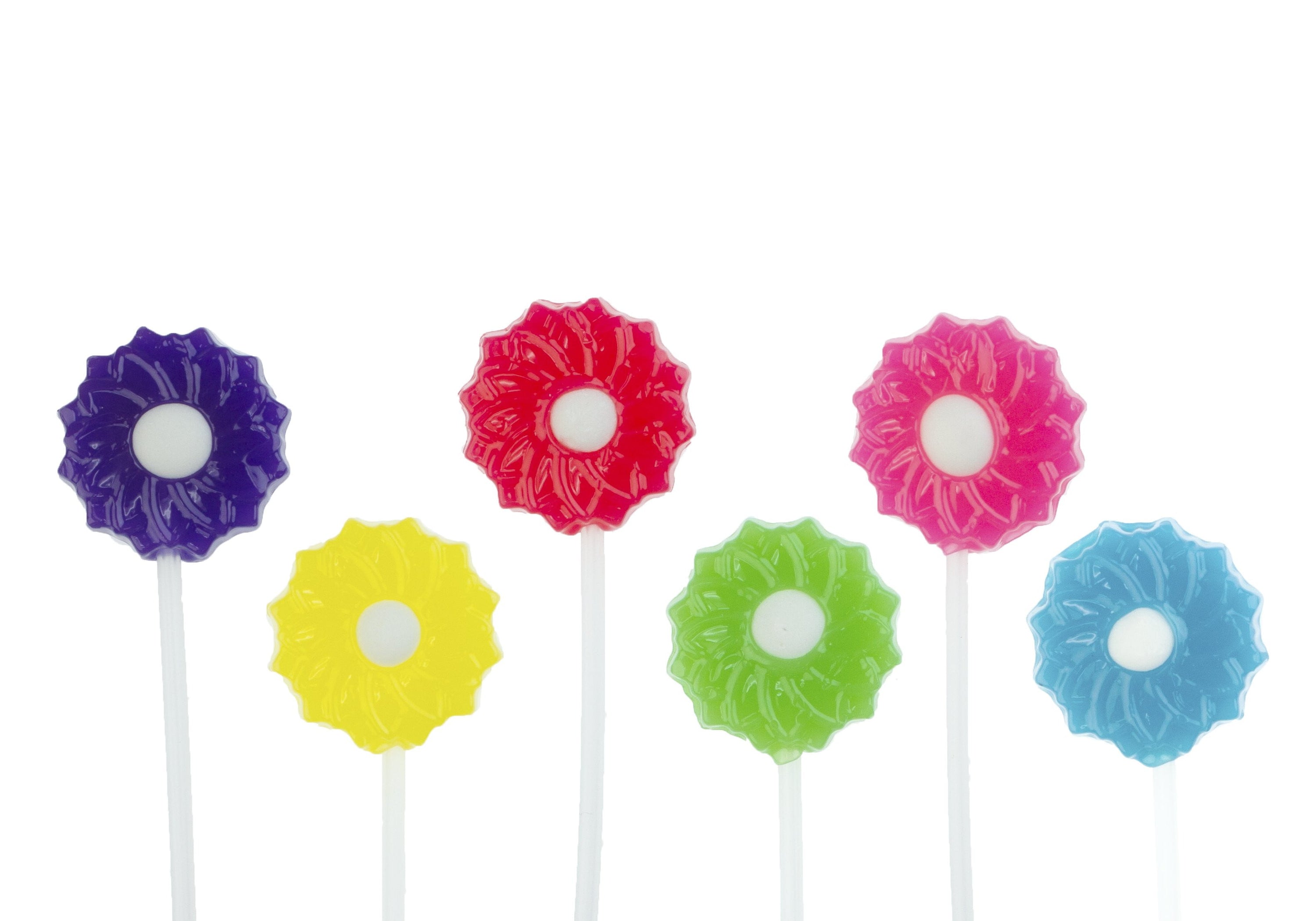 Flower Blossom Twinkle Pops Lollipops (120 Pieces) - Sparko Sweets