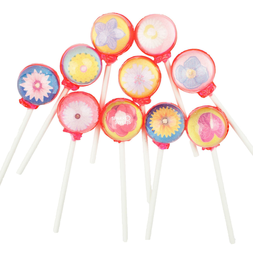 Flower Blossoms Picture Lollipops (10 Beautiful Designs) - Sparko Sweets