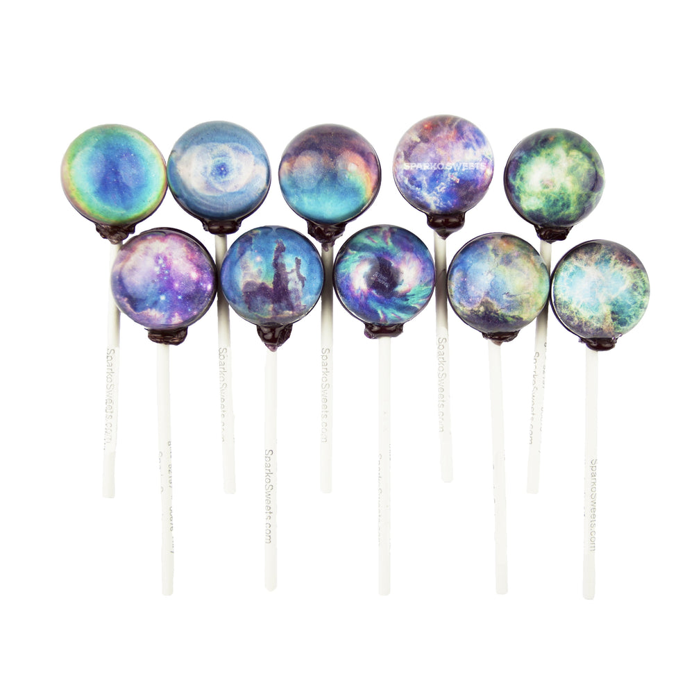 
            
                Load image into Gallery viewer, Sugar Free Galaxy Lollipops Nebula Designs - Sparko Sweets
            
        