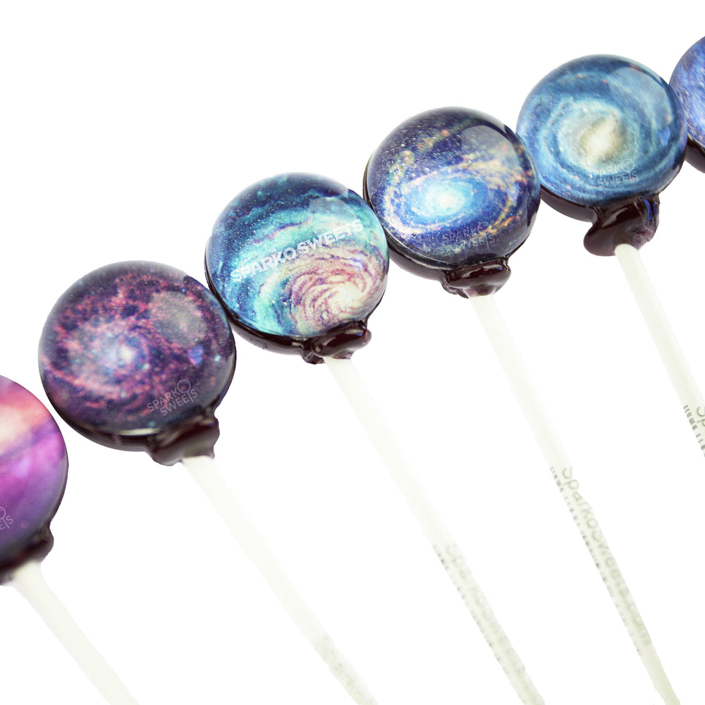 
            
                Load image into Gallery viewer, Galaxy Lollipops Spirals Designs - Sparko Sweets
            
        