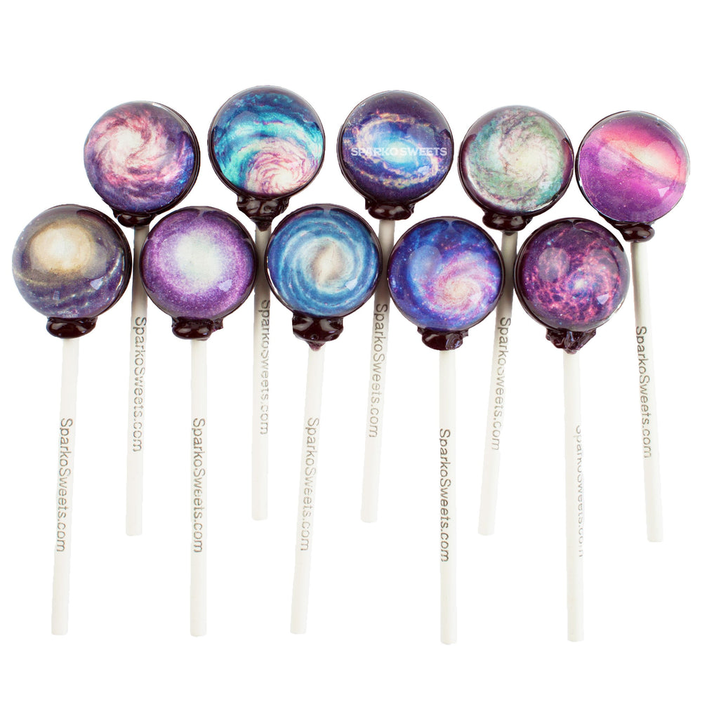 Sugar Free Galaxy Lollipops Spirals Designs - Sparko Sweets