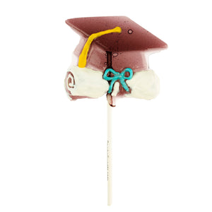 
            
                Load image into Gallery viewer, Graduation Cap Hand-Drawn Lollipops (12 Pieces) - Sparko Sweets
            
        