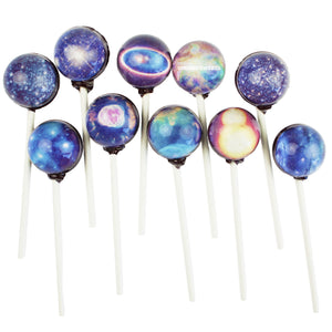 Sugar Free Galaxy Lollipops Star Designs - Sparko Sweets