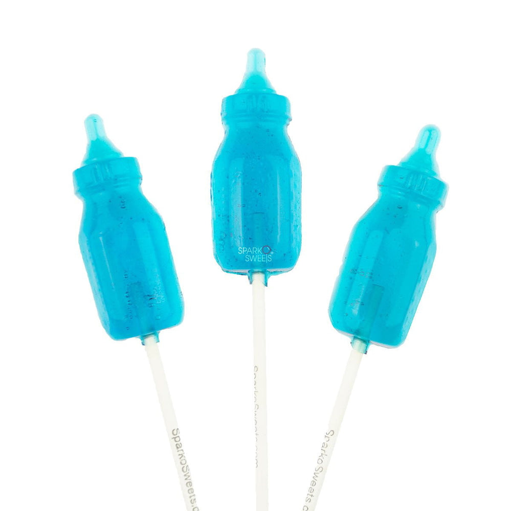
            
                Load image into Gallery viewer, Baby Blue Baby Bottle Lollipops - Blue Raspberry (24 Pieces) - Sparko Sweets
            
        