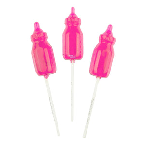 Pink Baby Bottle Lollipops - Watermelon (24 Pieces) - Sparko Sweets