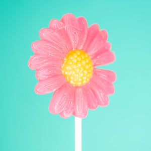 
            
                Load image into Gallery viewer, Big Pink Daisy Lollipops (12 Pieces) - Watermelon - Sparko Sweets
            
        