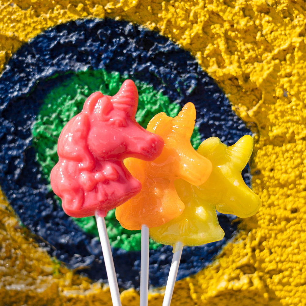 Magical Rainbow Unicorn Lollipops Mix Colors (21 Pieces) - Sparko Sweets